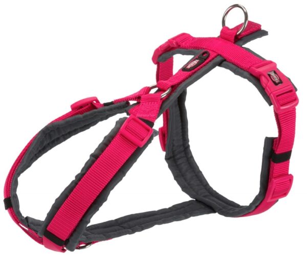 Hundesele Trekking Fuchsia/Grafitt Grå M 53-64cmx20mm