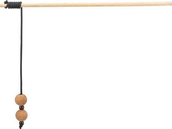 Katteleke Fiskestang CityStyle kork/tre m/baller 40cm