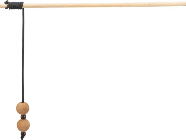 Katteleke Fiskestang CityStyle kork/tre m/baller 40cm