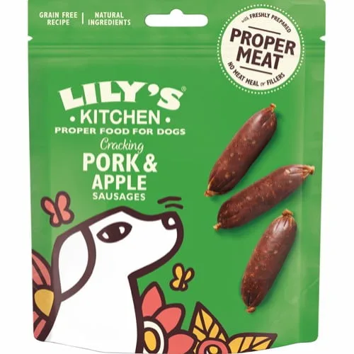 Lilys Kitchen Pork & Apple Sausages 70g