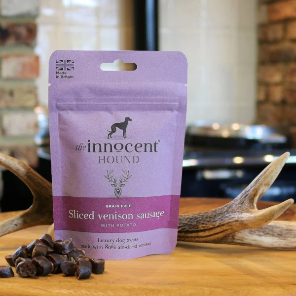 the Innocent Hound Viltpølser i biter med potet 70g