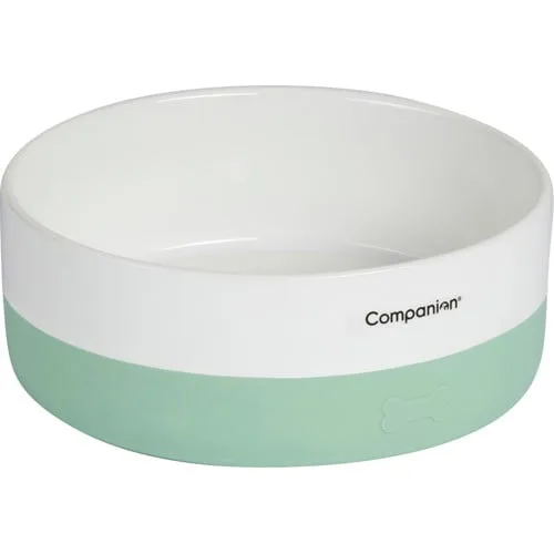 Companion Keramikkskål m/silikonbunn Hvit/lichen 1,8L