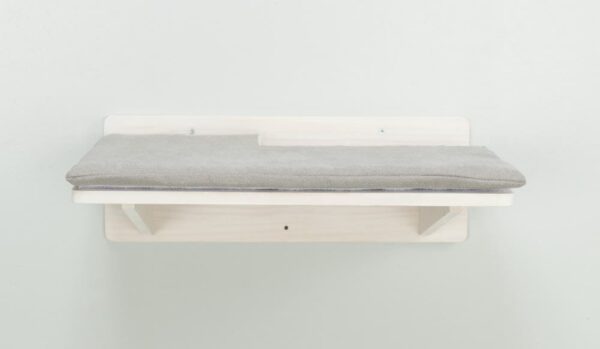 Kattemøbel Hylle til Vegg Tre/metall Hvit 50x17x36,5cm