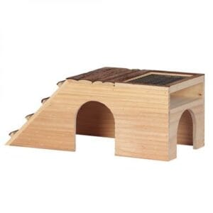 Gnagerhus "Wood" m/høyhekk 48x22x20cm