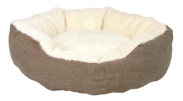 Hunde-/katteseng Yuma Beige/brun Lammull/plysj 45cm