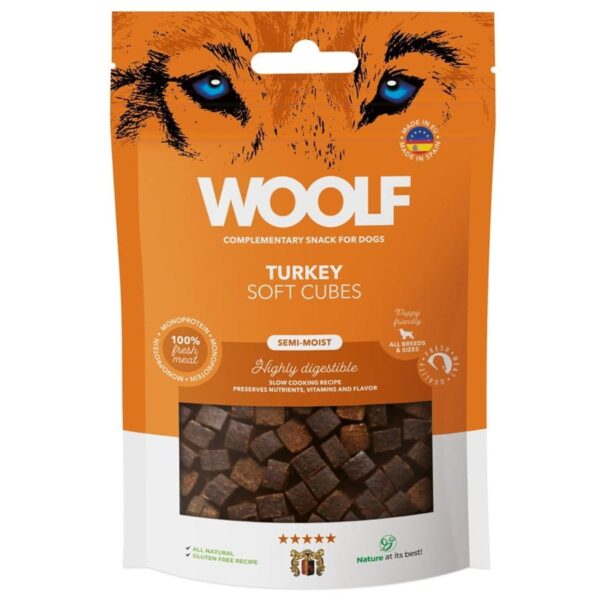 Woolf Soft Cubes Turkey 100g