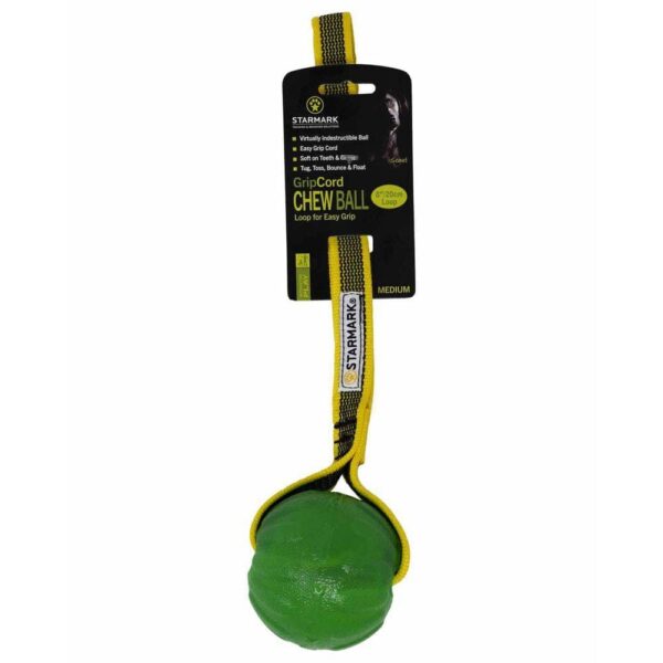 Starmark Chewball m/gripcoard m/håndtak grønn M/L 8x8,5x32cm