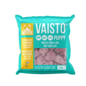 Mush B.A.R.F Vaisto puppy isblå storfe/rein/laks 3kg