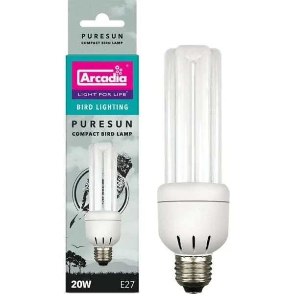 Arcadia fuglelampe 20W UVA og UVB