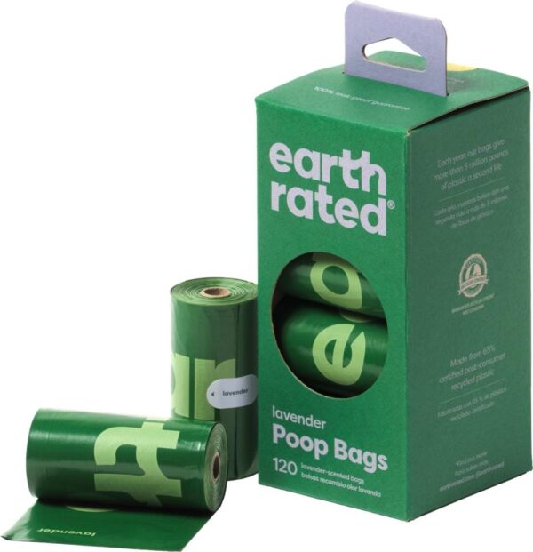 Earth Rated Eco-Friendly poser lavendel 8 ruller/120 stk
