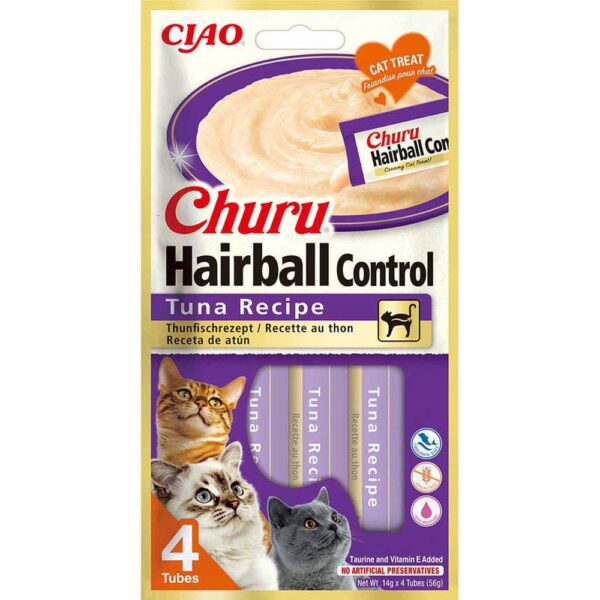 Churu Cat Hairball Control Tuna 4stk