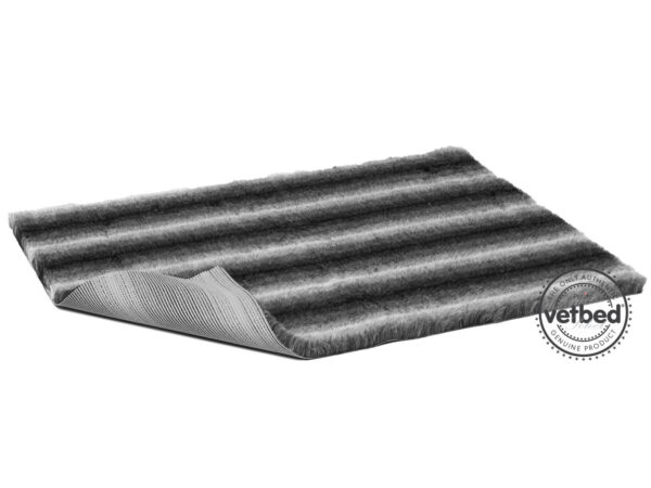 VetBed Nonslip Select Charcoal Grå Striper 75x50cm