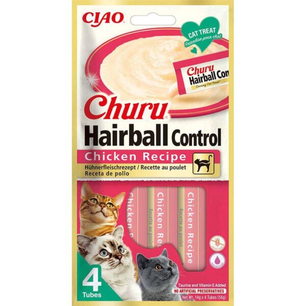 Churu Cat Hairball Control Chicken 4stk