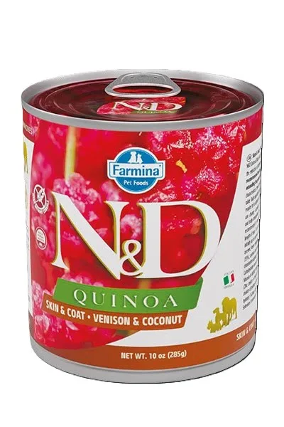 Farmina N&D Dog Quinoa Skin & Coat, Venison & Coconut 285g
