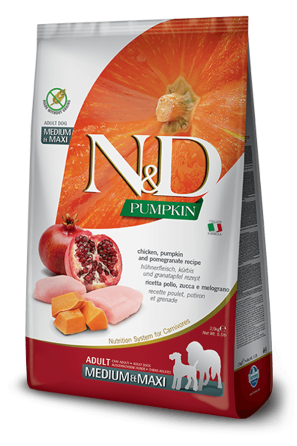 Farmina N&D Dog Pumpkin Chicken & Pomegranate Adult Medium & Maxi 12kg