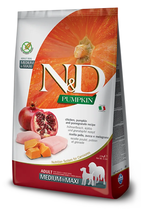 Farmina N&D Dog Pumpkin Chicken & Pomegranate Adult Medium & Maxi 12kg