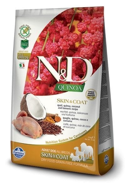 Farmina N&D Dog Quinoa Skin & Coat Quail & Coconut Adult All Breeds 2,5kg