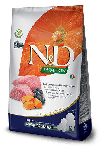 Farmina N&D Dog Pumpkin Lamb & Blueberry Puppy Medium & Maxi 2,5kg