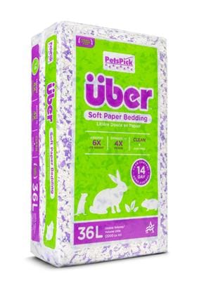 ÜBER Papirstrø Lilla/hvit m/lavendellukt 36L