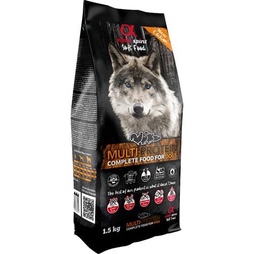 AlphaSpirit Multiprotein komplett hundefôr/godbiter semimoist 1,5kg