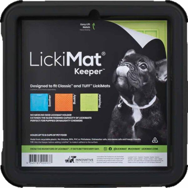 Lickimat Keeper svart (passer til Classic og Tuff)
