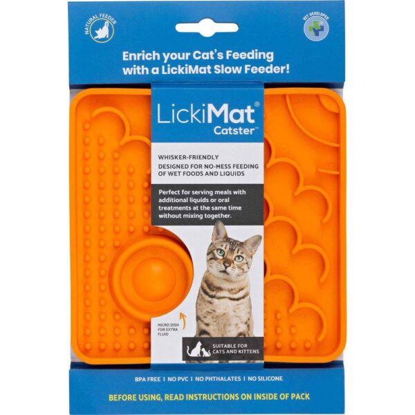 Lickimat Cat Catster Orange 10x10cm