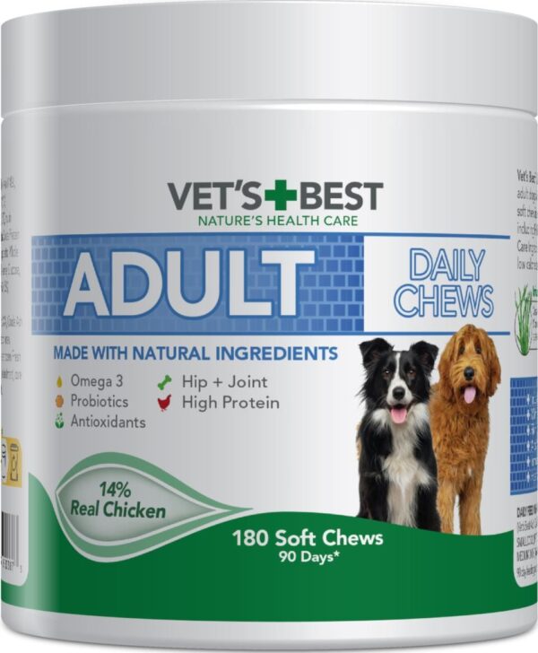 Vets Best Daily Chew Adult 180 stk