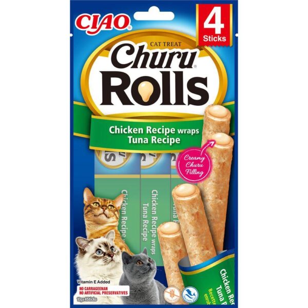 Churu Cat Rolls Chicken/tuna Wrap 4stk