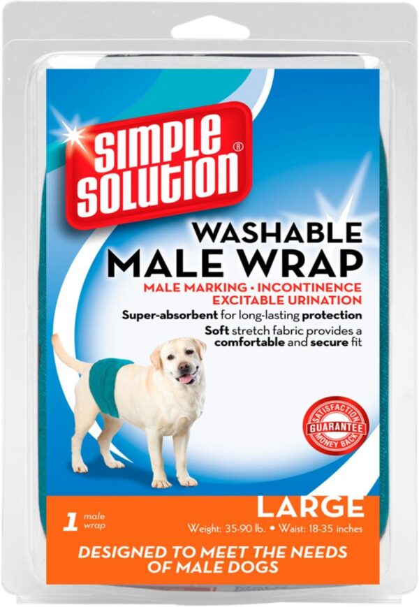 Simple Solution Vaskbart Magebånd til hannhund L