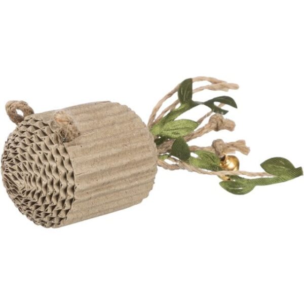 Katteleke Mus i Papp/hemp m/bjelle 12cm
