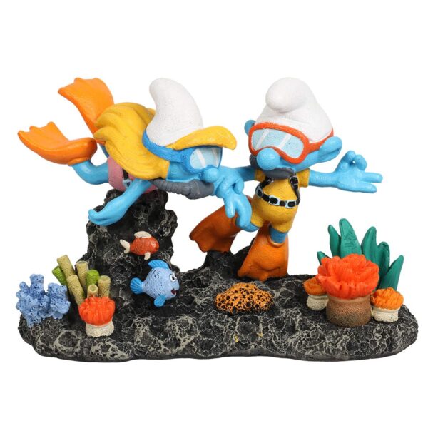 Akvariedekorasjon Smurfs Underwater Divers 14,8x7,3x9,6cm