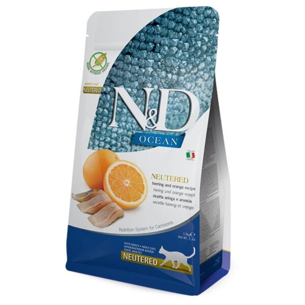 Farmina N&D Cat Ocean Herring & Orange Neutered Adult 1,5kg