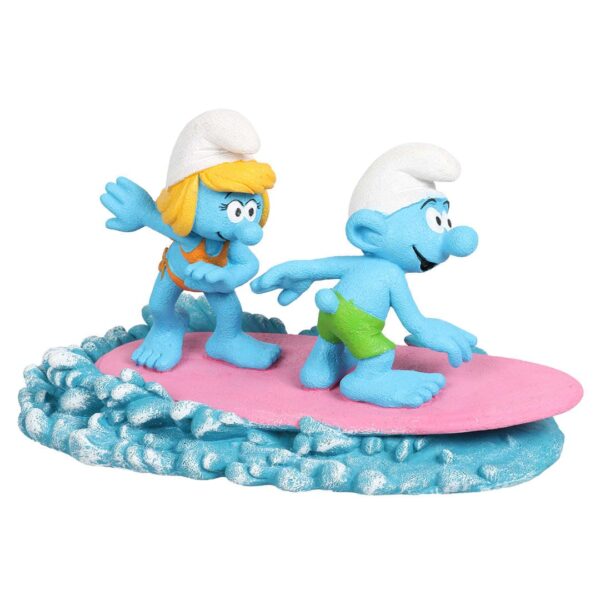 Akvariedekorasjon Smurfs on Watersurfing 15,9x8,2x8,9cm
