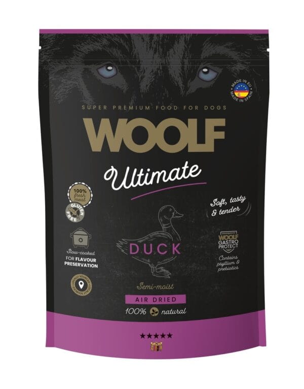 Woolf Ultimate Dog Semimoist fullfôr/godbiter Duck 1kg