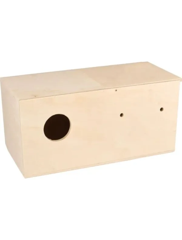 Redekasse til undulat og små parakitter m/grop 25x15x15cm