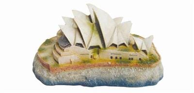 Akvariedekorasjon Operaen i Sydney 13,5x8x7cm