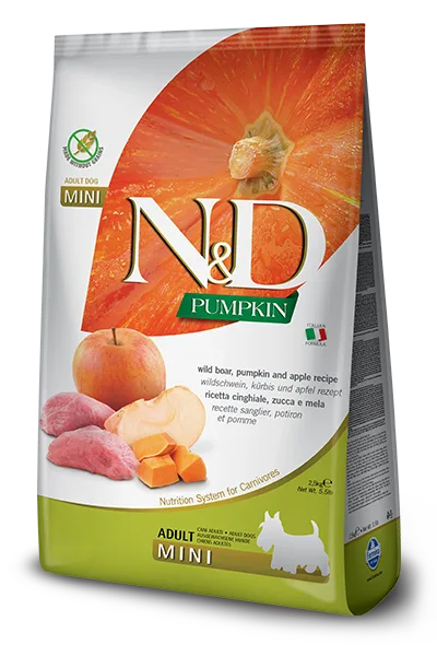 Farmina N&D Dog Pumpkin Wild Boar & Apple Adult Mini 7kg