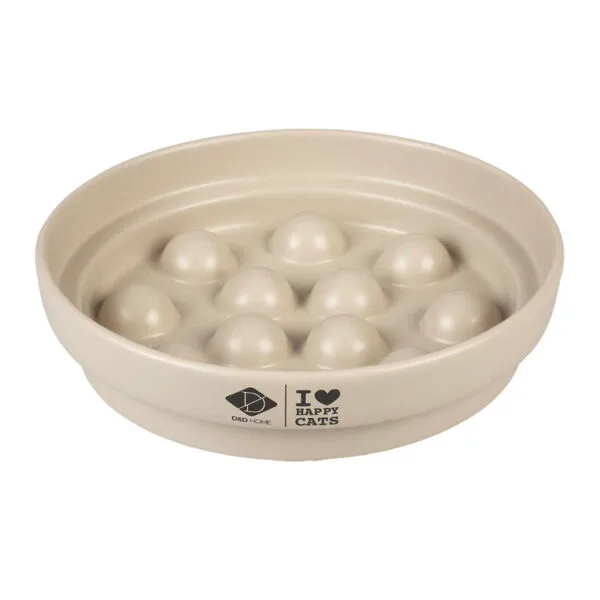 D&D Keramikkskål Sue Slowfeed Dot Beige 750ml