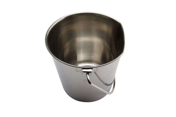 Stålbøtte m/flat side 5,68L