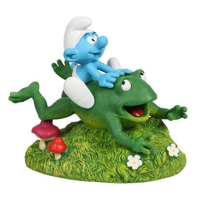 Akvariedekorasjon Smurf Frosk 13x8,2x11,4cm