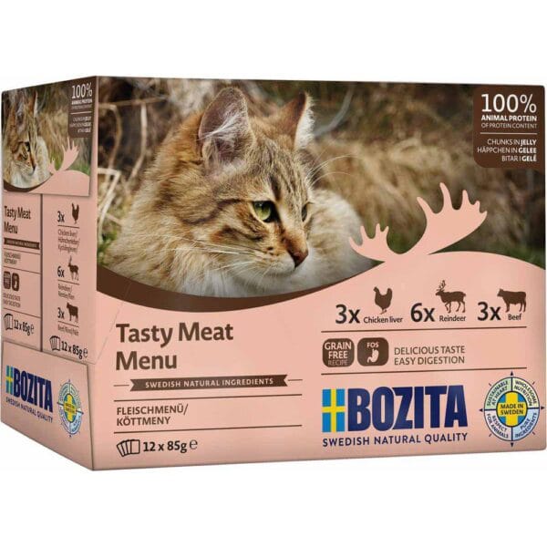 Bozita Feline Tasty Meat in Jelly Multibox 12x85g