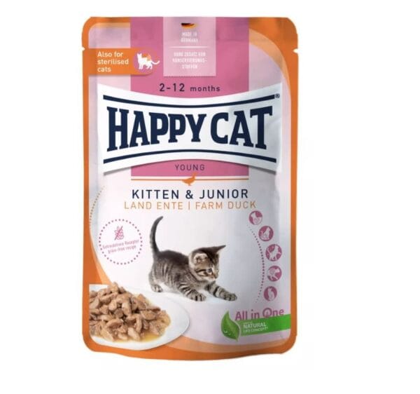 Happy Cat Pouches Kitten & Junior m/and 85g