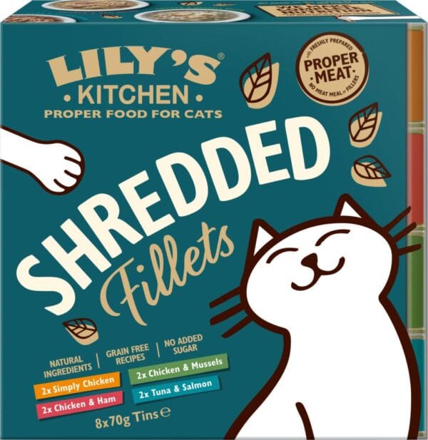 Lilys Kitchen Cat Shredded Fillets Multipack 8x70g