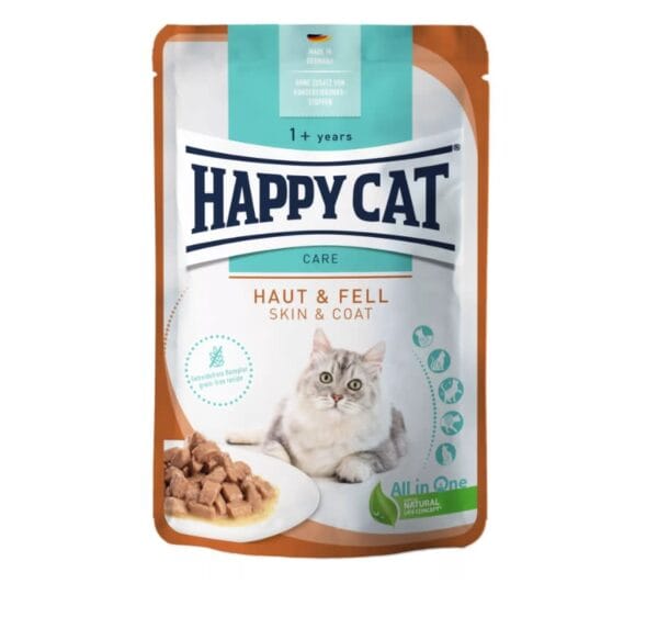 Happy Cat Pouches Care Adult Hud & pels 85g