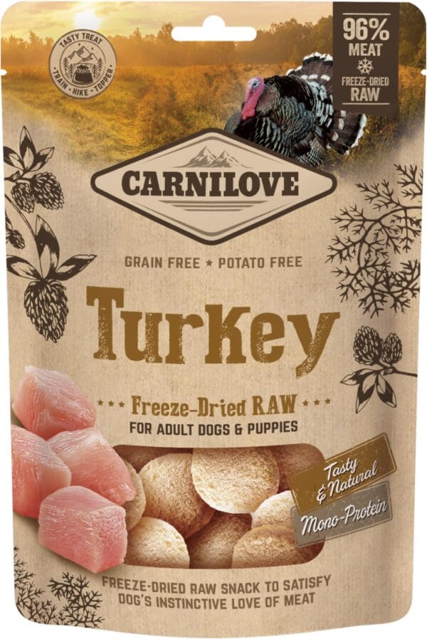 Carnilove Frysetørket RAW Snacks Turkey 60g