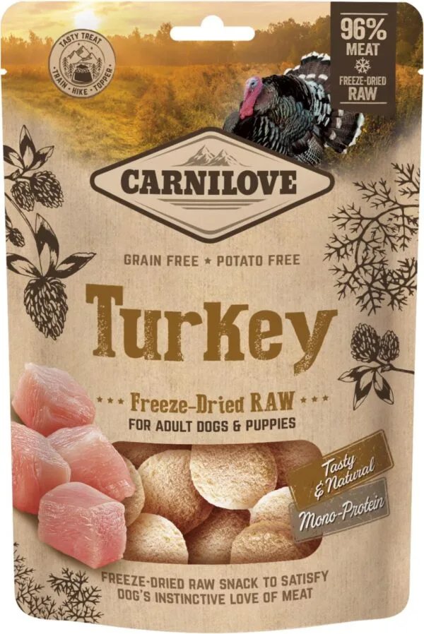 Carnilove Frysetørket RAW Snacks Turkey 60g