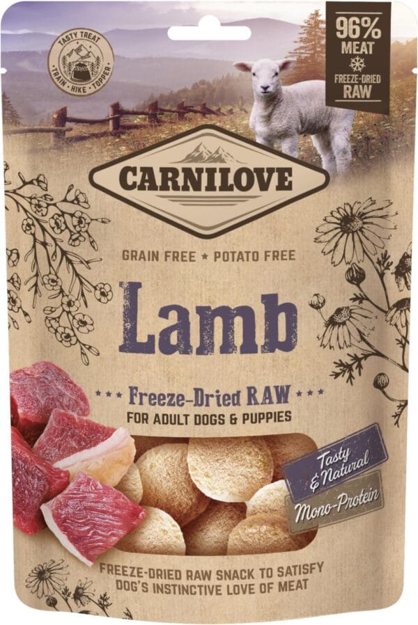 Carnilove Frysetørket RAW Snacks Lamb 60g