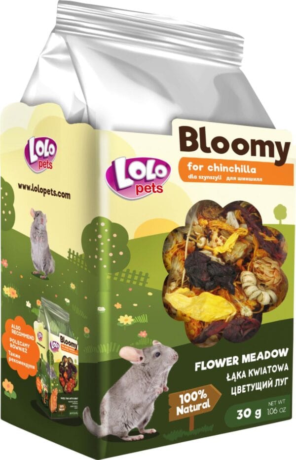 LoloPets Bloomy Engblomst Chinchilla 30g