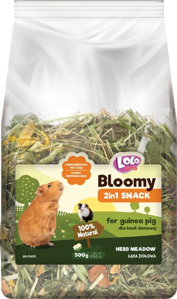 LoloPets Bloomy 2in1 Snacks Urteeng Marsvin 500g