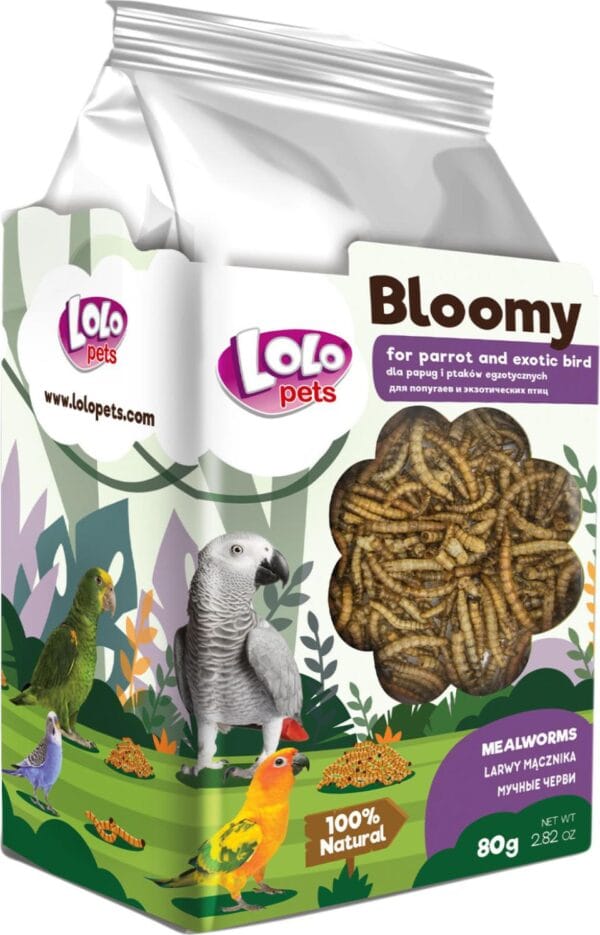 LoloPets Bloomy Melormer til fugl 80g